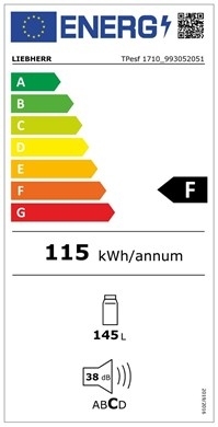 Liebherr TPesf 1710 Comfort - Chłodziarka podblatowa