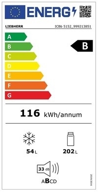 LIEBHERR ICBb5152 Prime BioFresh chłodziarko-zamrażarka do zabudowy