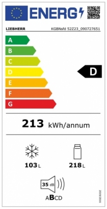 Chłodziarko-zamrażarka Liebherr KGBNsfd 52Z23