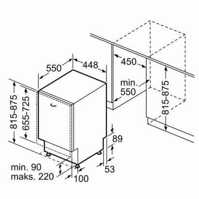 Zmywarka do zabudowy Siemens  SR63HX65ME